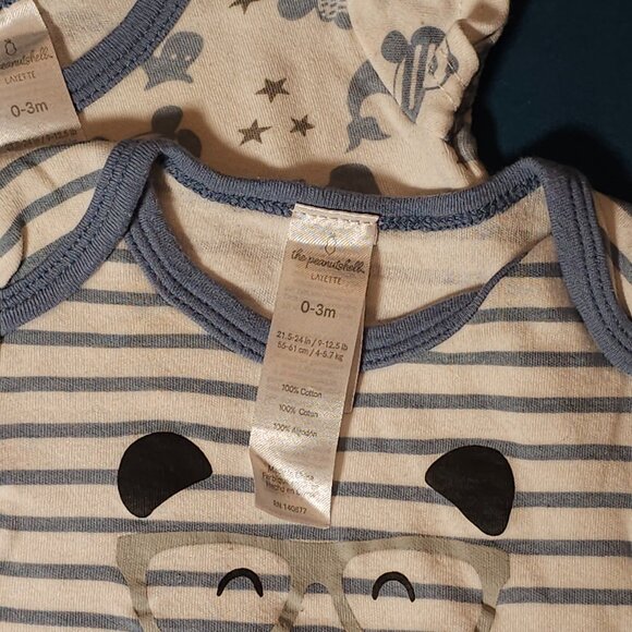 Adorable Set of 4 The Peanutshell Baby Boy Bodysuits/Rompers (0-3 months) - Picture 10 of 11